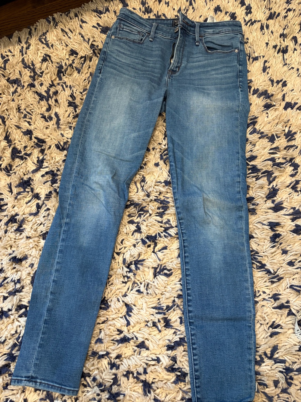 Abercrombie & Fitch Women's Harper low rise super Skinny Jeans Faded Blue 28/6